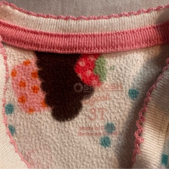 OshKosh B'gosh - Colorful Fleece Cupcake Kids Footed Sleeper/Onesie/Footie - Picture 2 of 6